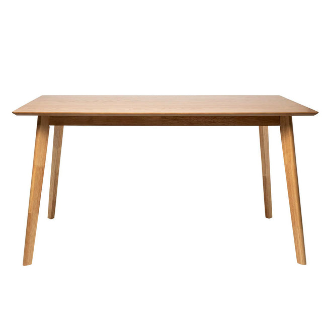 Vista frontal Mesa de Comedor Rectangular Julia 120 - 140 cm Roble Som Casa Slowdeco