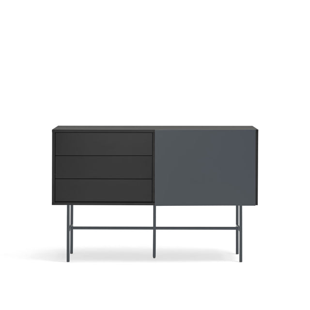 Vista frontal aparador Nube 140 cm Gris antracita Slowdeco
