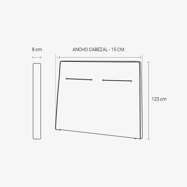 Adriana upholstered headboard 100cm-145cm-160cm-190cm