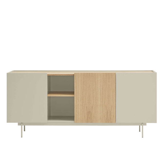 Vista frontal aparador Otto 180 cm roble Arena Slowdeco 